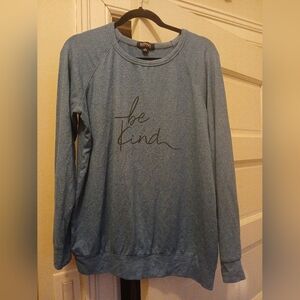 Buffalo David Bitton Womens Printed Top, Be Kind, Dream Blue Size Medium